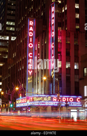 Radio City Music Hall, 1260 Avenue of the Americas, New York City, New York, Vereinigte Staaten von Amerika Stockfoto