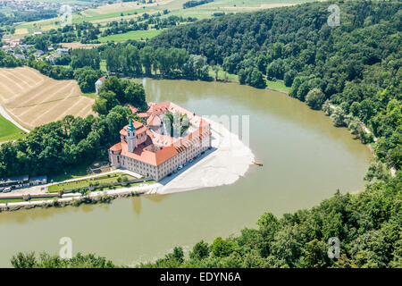 Luftbild Benediktiner-Abtei Weltenburg an der Donau, Kelheim, Bayern, Deutschland Stockfoto