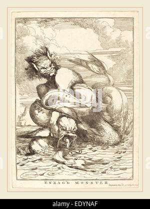 John Hamilton Mortimer, Brite/Britin (1740-1779), zerriß hatte Monster, 1778, Radierung Stockfoto