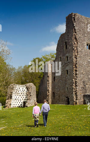 Großbritannien, Wales, Swansea, Gower, Oxwich Burg und Taubenschlag Ruinen Stockfoto