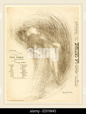 Henri Bataille, Französisch (1872 – 1922), Tonne Sang, c. 1895, Lithographie in grau auf einfaches Papier Stockfoto