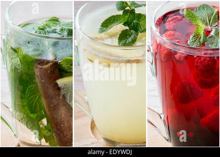 Drei verschiedene Tee Stockfoto