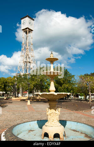 Dominikanische Republik, Nordküste, Monte Christi, Uhrturm Auf Dem Plaza del Reloj Stockfoto