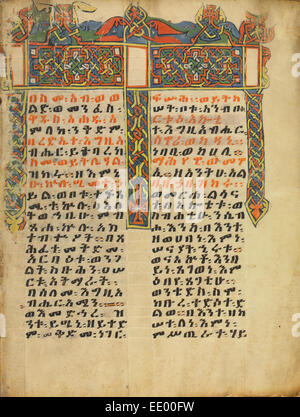 Dekorierte Incipit Seite; Unbekannt; Äthiopien, Afrika; ca. 1504-1505; Tempera auf Pergament Stockfoto