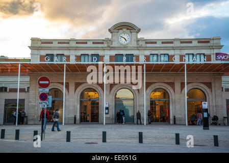 Bahnhof Perpignan, Pyrenäen-Orientales, Frankreich Stockfoto