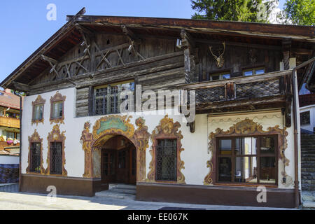 Garmisch-Partenkirchen, Ortsgemeinde Partenkirchen, Ludwigsstrasse, Werdenfels, Bayern, Oberbayern, Deutschland, Bezirk Partenkirc Stockfoto