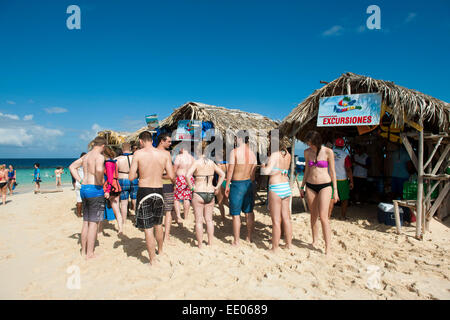 Dominikanische Republik, Nordküste, Punta Rusia (Punta Rucia), Insel Cayo Arena (Auch Isla Paraiso, Paradise Island), Stockfoto