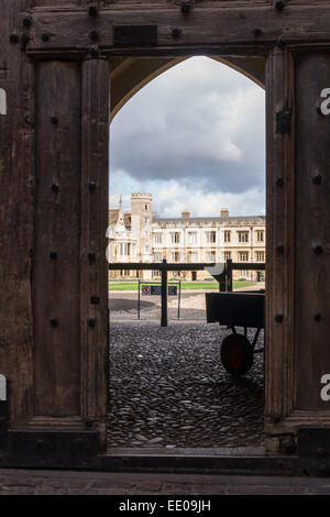 Auf der Suche von Trinity Lane in Trinity College in Cambridge. Cambridge, UK Stockfoto