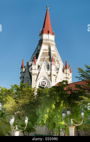 Dominikanische Republik, Cibao, Moca, Plaza Juan Pablo Duarte, Iglesia Nuestra Señora del Rosario Stockfoto