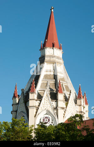 Dominikanische Republik, Cibao, Moca, Plaza Juan Pablo Duarte, Iglesia Nuestra Señora del Rosario Stockfoto