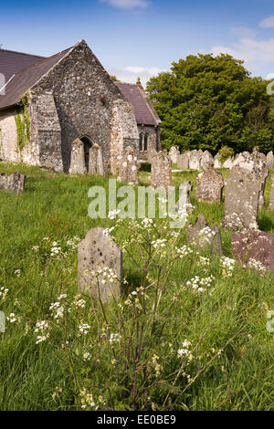 Großbritannien, Wales, Swansea, Gower, Penrice, St Andrew 12. Jahrhundert Norman Churchyard Stockfoto