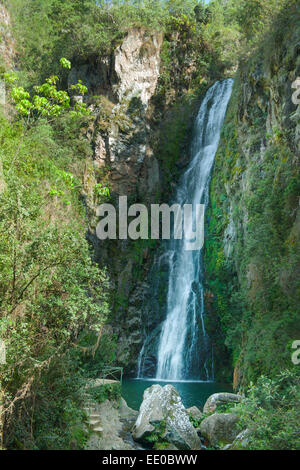 Dominikanische Republik, Cordillera Central, Constanza, Wasserfall Salto de Aguas Blancas Beim Dorf El Convento der Strasse n Stockfoto