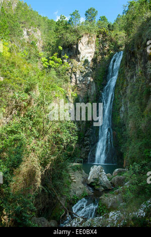 Dominikanische Republik, Cordillera Central, Constanza, Wasserfall Salto de Aguas Blancas Beim Dorf El Convento der Strasse n Stockfoto