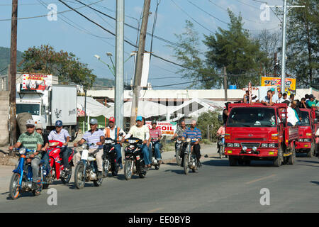 Dominikanische Republik, Cordillera Central, Constanza, Leichenzug Stockfoto