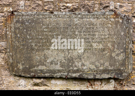 Großbritannien, Wales, Swansea, Gower, Llanrhidian, St Rhidian & St. Illtyd Kirche, Robert Harrys 1646 reimenden Denkmal Stockfoto