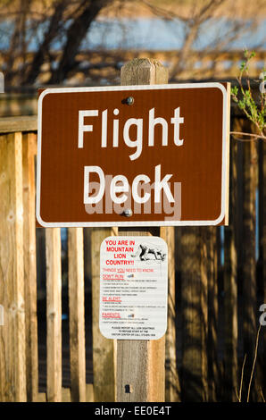 Flugdeck Anzeigebereich, Bosque del Apache National Wildlife Refuge, New Mexico USA Stockfoto