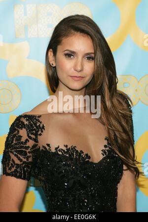 Beverly Hills, CA. 11. Januar 2015. Beverly Hills, Kalifornien, USA. 11. Januar 2015. Nina Dobrev auf der after-Party für HBO After Party für den Golden Globe Awards 2015 - Teil2, Circa 55 Restaurant im Beverly Hilton Hotel in Beverly Hills, CA 11. Januar 2015. Bildnachweis: James Atoa/Everett Collection/Alamy Live-Nachrichten Stockfoto