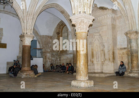 Jerusalem, Israel - Januar 06. 2015: Coenaculum (Saal des letzten Abendmahls) So nach Tradition ist dies der Ort, wo Je Stockfoto