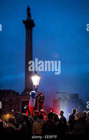 London, UK. 11. Januar 2015. Londoner zusammenstehen mit Frankreich nach Credit Terroranschlägen: Zefrog/Alamy Live News Stockfoto