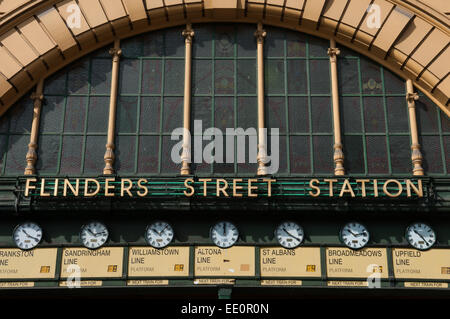 Flinders Street Station Melbourne Australien Stockfoto