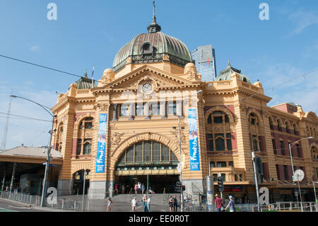 Flinders Street Station Melbourne Australien Stockfoto