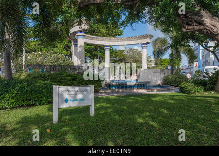 Unabhängigkeitsplatz im Zentrum von Bridgetown, Barbados, in den West Indies. -REDAKTIONELLE NUTZUNG NUR Stockfoto