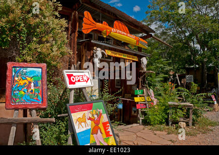 Kunstgalerie Canyon Road in Santa Fe NM Stockfoto