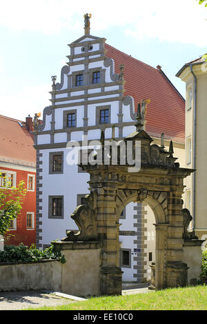 Deutschland, Sachsen, Meissen, Tuchmachertor Und Brauhaus Stockfoto