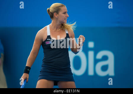 Sydney, Australien. 12. Januar 2015. Dominika Cibulkova spielen ihr erstes Vorrundenspiel bei APIA International Sydney. Bildnachweis: Tony Bowler/das ist mein Bild/Alamy Live News Stockfoto