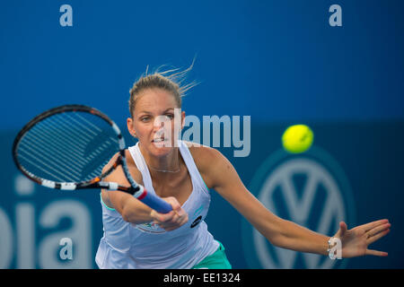 Sydney, Australien. 12. Januar 2015. Karolina Pliskova spielen ihr erstes Vorrundenspiel bei APIA International Sydney. Bildnachweis: Tony Bowler/das ist mein Bild/Alamy Live News Stockfoto