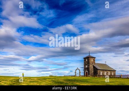 Alten Steinkirche im Nordwesten Islands Stockfoto