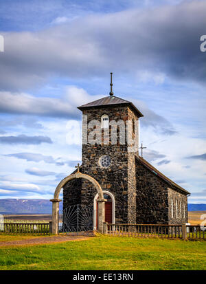 Alten Steinkirche im Nordwesten Islands Stockfoto