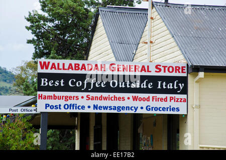 Dorf von Wallabadah NSW Australia Gemischtwarenladen mit den besten Kaffee außerhalb Italiens Stockfoto