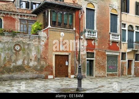 Alte Haeuser Im Stadtteil Dosoduro, Venedig, Italien Stockfoto