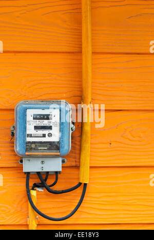 Ein Smart Meter in weiches Licht. Stockfoto