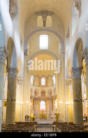 Kirche Saint-Nectaire, Puy de Dome, Auvergne, Frankreich Stockfoto