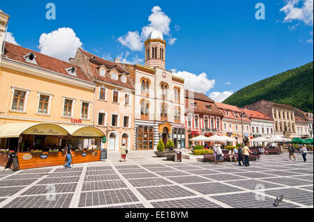 Town Square, Brasov, Siebenbürgen, Rumänien Stockfoto