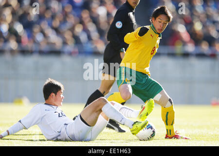 Sitama-Stadion 2002, Saitama, Japan. 12. Januar 2015. Kento Hirata (Seiryo), 12. Januar 2015 - Fußball: 93. alle Japan High School Fußballturnier-Finale match zwischen Maebashi Ikuei 2-4 Seiryo Sitama Stadion 2002, Saitama, Japan. © Yusuke Nakanishi/AFLO SPORT/Alamy Live-Nachrichten Stockfoto