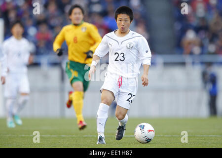 Sitama-Stadion 2002, Saitama, Japan. 12. Januar 2015. Kohei Yokozawa (Maebashi Ikuei), 12. Januar 2015 - Fußball: 93. alle Japan High School Fußballturnier-Finale match zwischen Maebashi Ikuei 2-4 Seiryo Sitama Stadion 2002, Saitama, Japan. © Yusuke Nakanishi/AFLO SPORT/Alamy Live-Nachrichten Stockfoto