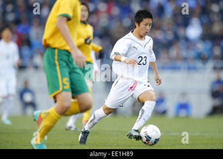 Sitama-Stadion 2002, Saitama, Japan. 12. Januar 2015. Kohei Yokozawa (Maebashi Ikuei), 12. Januar 2015 - Fußball: 93. alle Japan High School Fußballturnier-Finale match zwischen Maebashi Ikuei 2-4 Seiryo Sitama Stadion 2002, Saitama, Japan. © Yusuke Nakanishi/AFLO SPORT/Alamy Live-Nachrichten Stockfoto