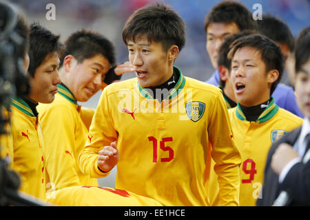 Sitama-Stadion 2002, Saitama, Japan. 12. Januar 2015. Keita Sugihara (Seiryo), 12. Januar 2015 - Fußball: 93. alle Japan High School Fußballturnier-Finale match zwischen Maebashi Ikuei 2-4 Seiryo Sitama Stadion 2002, Saitama, Japan. © Yusuke Nakanishi/AFLO SPORT/Alamy Live-Nachrichten Stockfoto