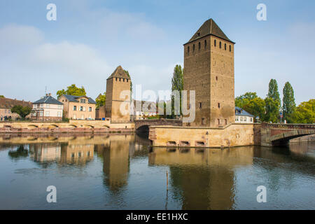 Ponts Couverts, UNESCO World Heritage Website, Ill River, Straßburg, Elsass, Frankreich, Europa Stockfoto