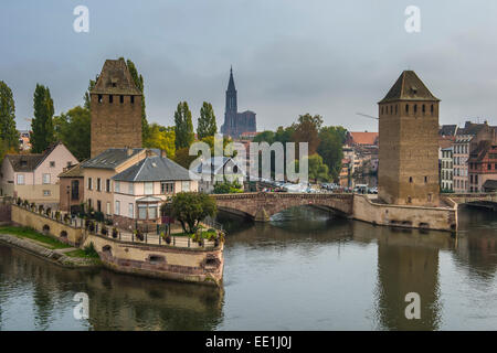 Ponts Couverts, UNESCO World Heritage Website, Ill River, Straßburg, Elsass, Frankreich, Europa Stockfoto