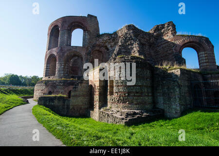 Roman Imperial Badruinen in Trier, UNESCO-Weltkulturerbe, Trier, Moseltal, Rheinland-Pfalz, Deutschland, Europa Stockfoto