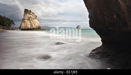 Felsen am Cathedral Cove, Coromandel Peninsula, North Island, Neuseeland, Pazifik Stockfoto