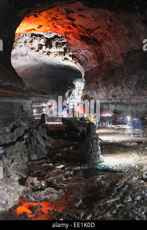 Manjanggul Lava Tube, UNESCO-Weltkulturerbe Insel Jeju, Südkorea, Asien Stockfoto