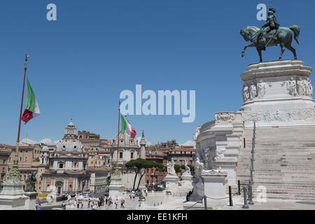 Rom von Victor Emmanuel Denkmal, Rom, Latium, Italien, Europa Stockfoto