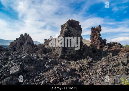 Kalte Lava Wände in den Kratern von den Moon National Park, Idaho, Vereinigte Staaten von Amerika, Nordamerika Stockfoto