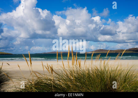 Ein Blick vom Luskentyre Strand auf der West Küste von The Isle of Harris, Schottland. Stockfoto