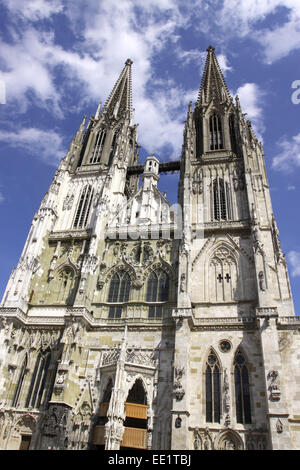 Regensburg, Dom St. Peter, Marstallmuseum, UNESCO-Weltkulturerbestätten, St, Peters Kathedrale, Bayerische Eisenstrasse, Straße der Kaiser Stockfoto